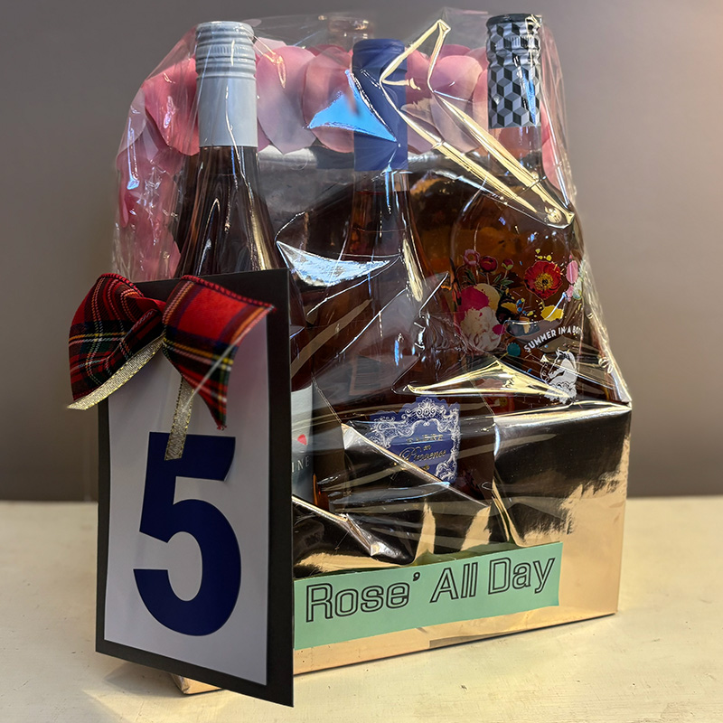 Photograph of a basket from the Holiday Basket Drawing at Wyomissing Public Library