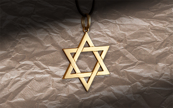 Graphic showing a Star of David