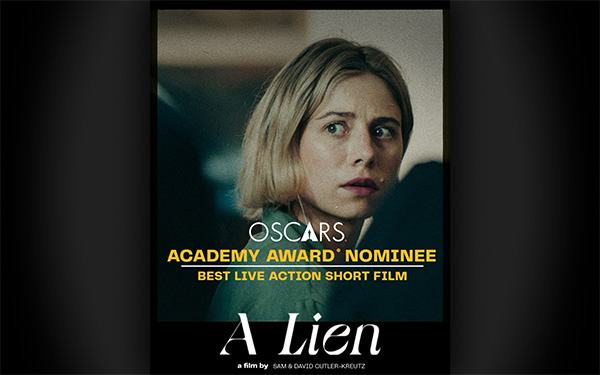 A cropped version of a poster for the short film Alien