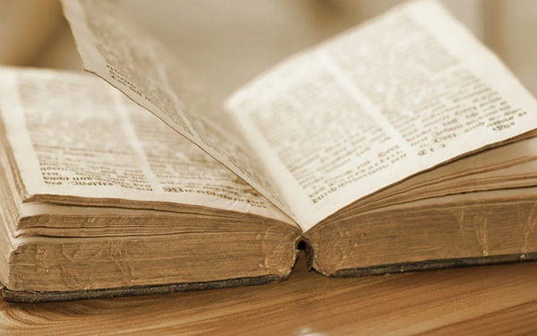 Photograph of an old book