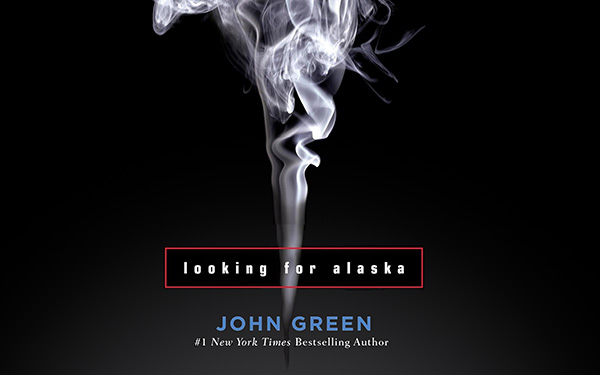 Graphic showing the cover of Looking for Alaska by John Green